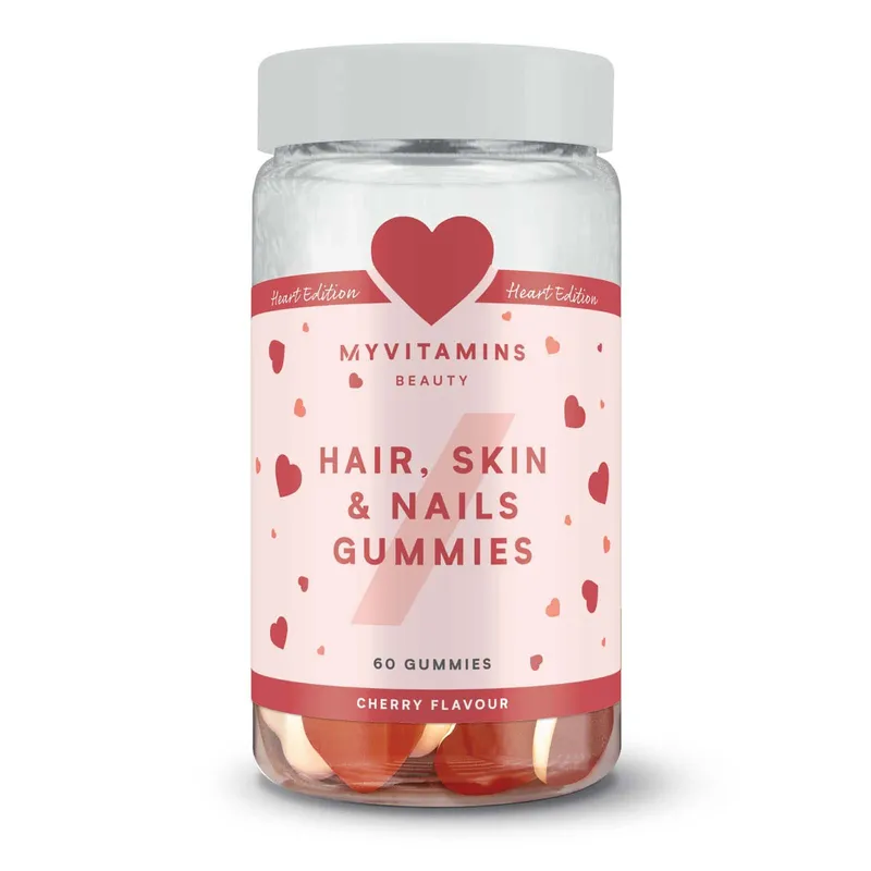 Myvitamins Hair, Skin & Nails Gummies - Double-Layered Heart Edition