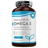 Nutravita Nutravita Omega 3 Capsules High Strength 2000mg with 660mg EPA & 440mg DHA - 240 Softgel Omega 3 Fish Oil Capsules for 4 Months of Supply - Heart, Brain & Vision - Fish Oil Supplements