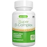 Igennus Healthcare Nutrition Igennus Super B-Complex - High Absorption Methylated B Vitamins, Clean Label, Sustained Release - Complete Spectrum of B Vitamins with Folate, Boosted B12 & Vitamin C, 60 Tablets