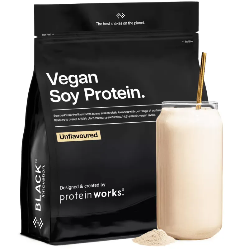 Protein Works Vegan Soy Protein Black